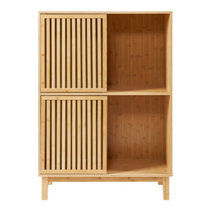 Boekenkast Ypäjä schap bamboe naturel [en.casa]