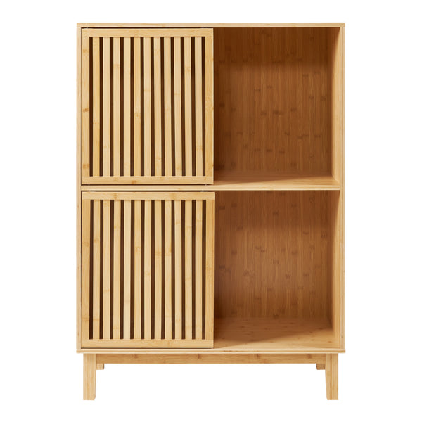 Boekenkast Ypäjä schap bamboe naturel [en.casa]