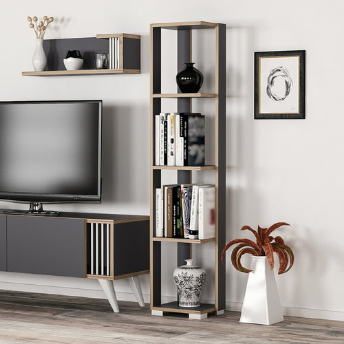 [en.casa] Boekenkast schap Aalestrup 153x34x26 cm - 2 varianten