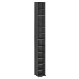 CD DVD kast Tynset vakkenkast met 12 vakken 175x20x20 cm [en.casa]