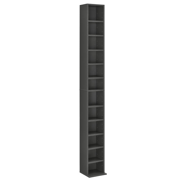 CD DVD kast Tynset vakkenkast met 12 vakken 175x20x20 cm [en.casa]