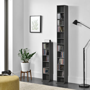 CD DVD kast Tynset vakkenkast met 12 vakken 175x20x20 cm [en.casa]