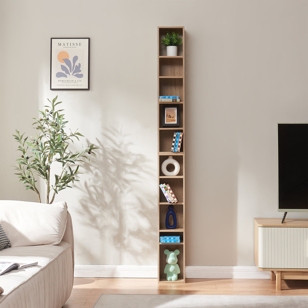 CD rek Tynset met 10 open vakken 187x20x17 cm [en.casa]