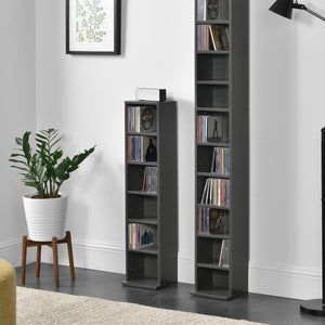 CD DVD kast vakkenkast met 6 planken 90x20x20 cm - verschillende kleuren