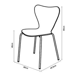 Eetkamerstoel Essunga 80x48x45,5 cm set van 4 [en.casa]