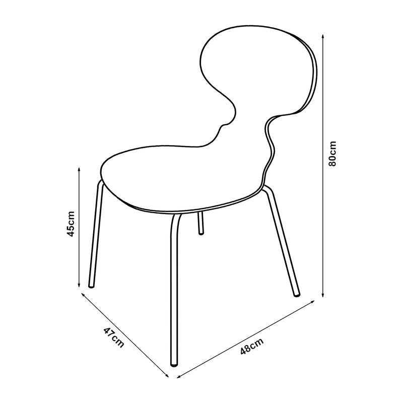 Maatschets Eetkamerstoelen Kil set van 4 [en.casa]