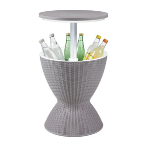 Koeltafel Atessa met koelvak 30 L rotanlook 58x49 cm casa.pro