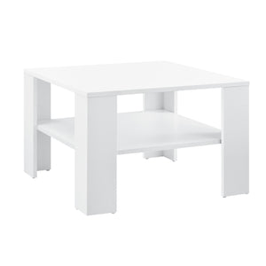 Salontafel Aachen 60x60x40 cm met plank Wit en.casa - premiumXL