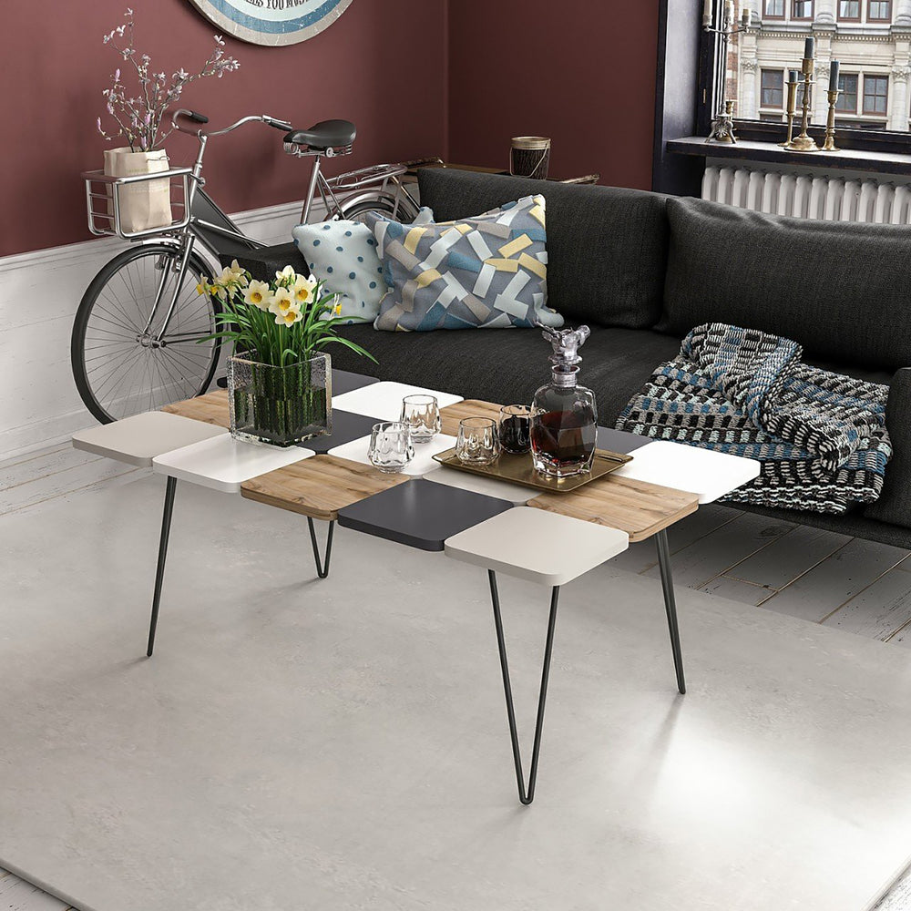 [en.casa] Salontafel Give 44x110x66 cm meerkleurig