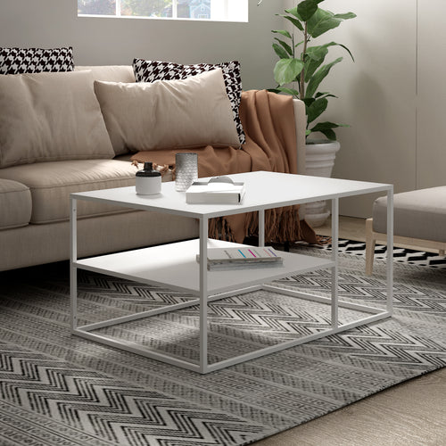 Salontafel Solund met plank 45x90x60 cm [en.casa]
