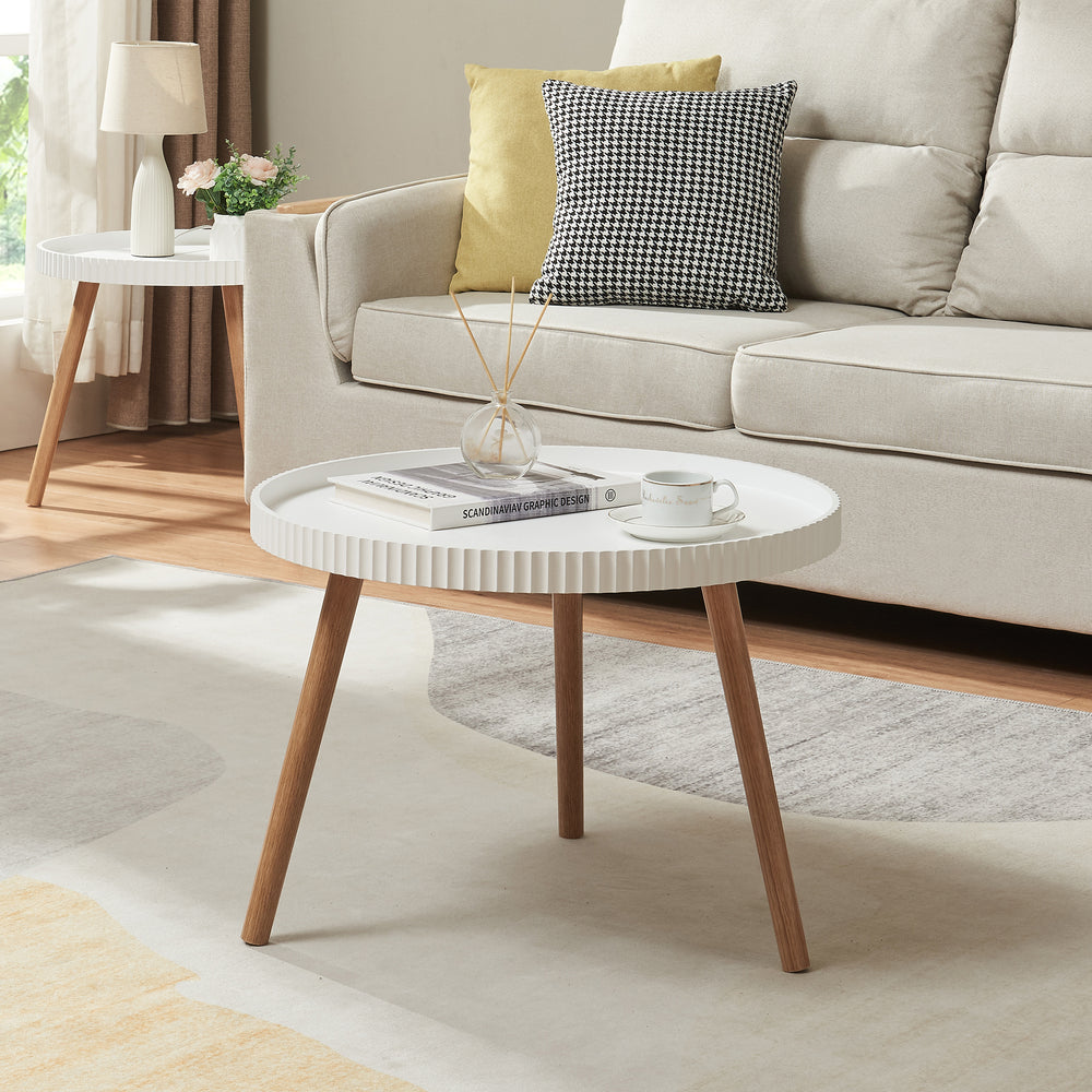 Salontafel Bongard Ø60x45 cm Wit [en.casa] - premiumXL