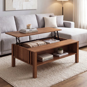 Salontafel Kilmandar met liftfunctie 105x59x40/53 cm walnootlook [en.casa]
