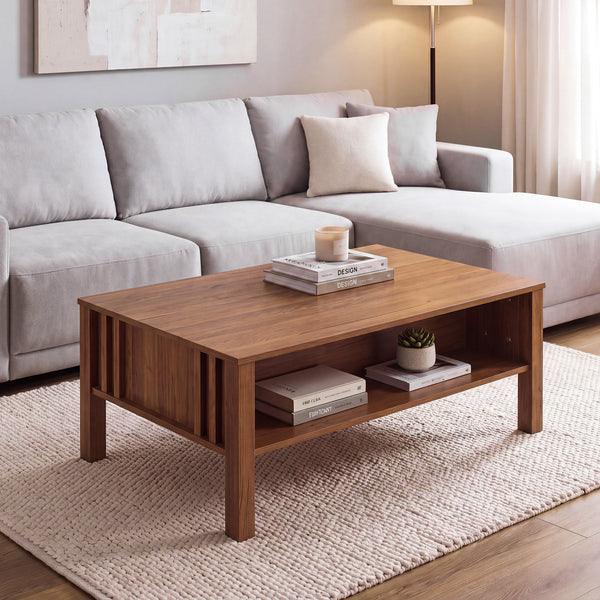 Salontafel Kilmandar met liftfunctie 105x59x40/53 cm walnootlook [en.casa]