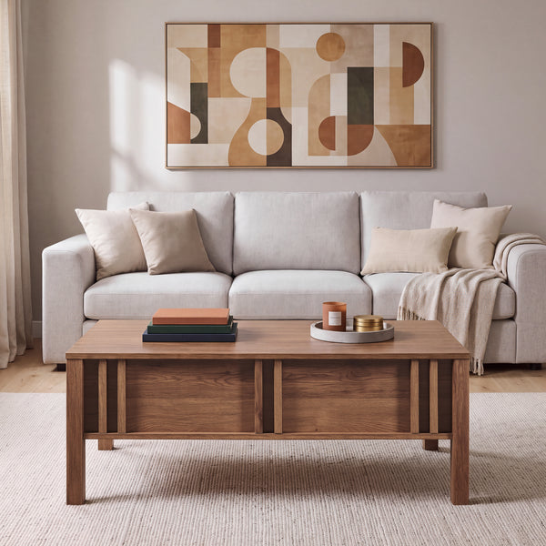 Salontafel Kilmandar met liftfunctie 105x59x40/53 cm walnootlook [en.casa]