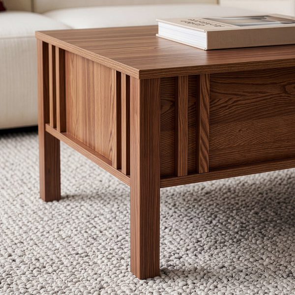 Salontafel Kilmandar met liftfunctie 105x59x40/53 cm walnootlook [en.casa]