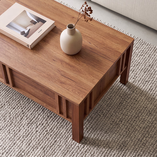 Salontafel Kilmandar met liftfunctie 105x59x40/53 cm walnootlook [en.casa]
