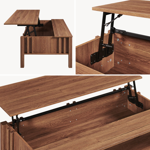 Salontafel Kilmandar met liftfunctie 105x59x40/53 cm walnootlook [en.casa]