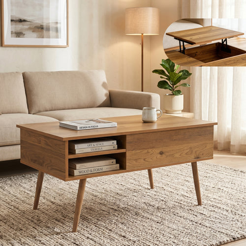Salontafel Vasdabod met liftplaat 96x59x50 cm eikenlook [en.casa]