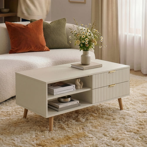 Salontafel Nand met 2 lades [en.casa]