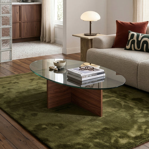 Salontafel Viroya 100x60x36 cm Notenhoutlook/Grijs [en.casa]