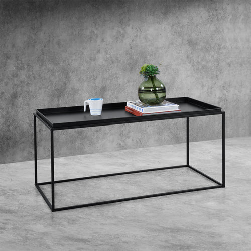 Couchtisch Nyker 47x100x50 cm Industriedesign Zwart en.casa - premiumXL
