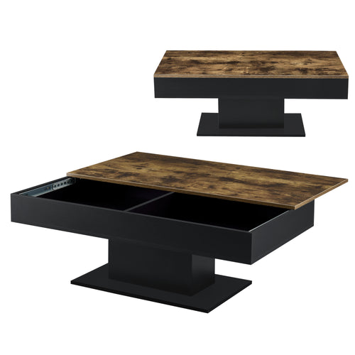 Salontafel Lünen houtlook/zwart [en.casa] - premiumXL