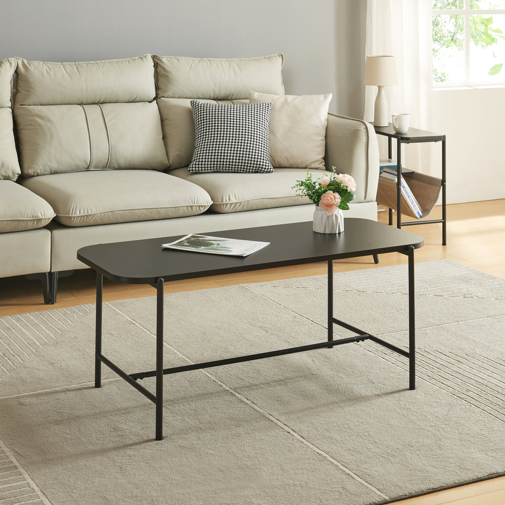 Salontafel Samnanger 110x50x45cm Zwart [en.casa] - premiumXL