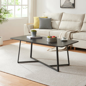 Salontafel Riskiften 120x60x48 cm marmerlook, zwart [en.casa] - premiumXL
