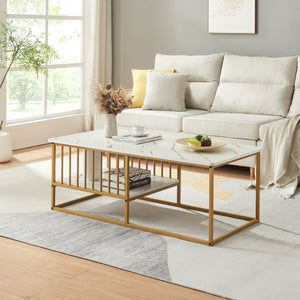 Salontafel Raukurg met opbergvak MDF 120x60x44 cm [en.casa]