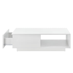 Salontafel Biskra met plank en lade 95x55x31 cm - verschillende kleuren