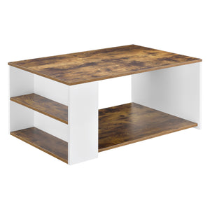 Salontafel Filipstad met 2 open vakken en 1 plank 90x59x48 cm - 2 varianten
