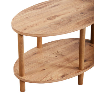 Salontafel Højreby ovaal 43x70x44 cm [en.casa]