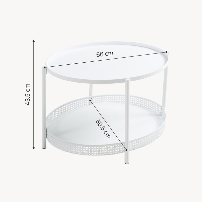Maatschets Salontafel Jäller ovaal 66x51x44 cm [en.casa]