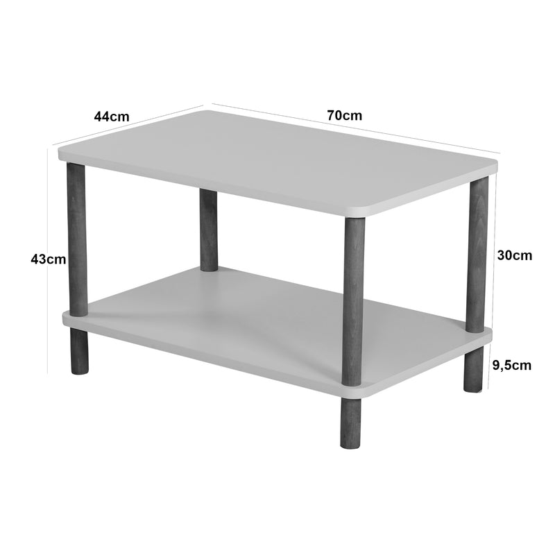 Maatschets [en.casa] Salontafel Jelling 43x70x44 cm - 2 varianten