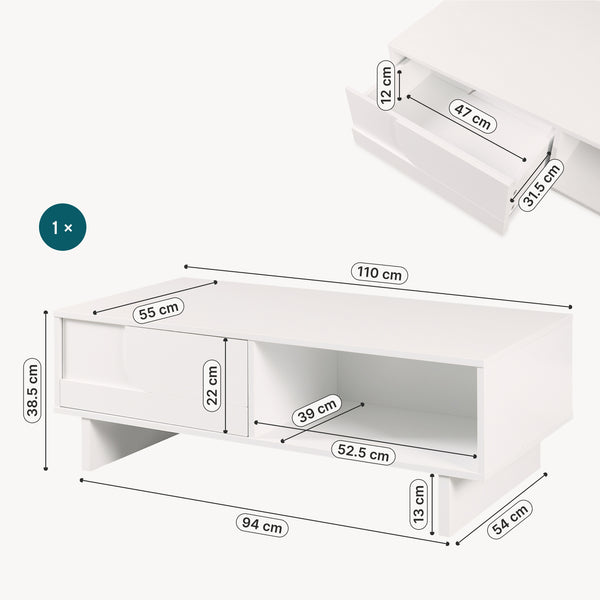 Salontafel Katanshumn met opbergruimte 110x55x39 cm [en.casa]