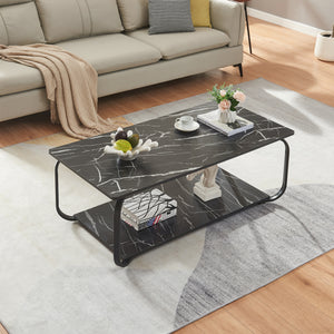Salontafel Kolta rechthoekig met onderblad 120x60x43 cm [en.casa]