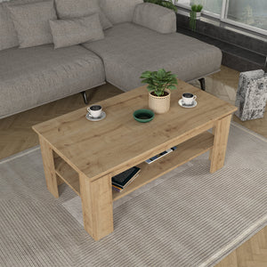 Salontafel Krirdfjos met onderplank spaanplaat 110x60x47 cm [en.casa]