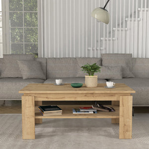 Salontafel Krirdfjos met onderplank spaanplaat 110x60x47 cm [en.casa]