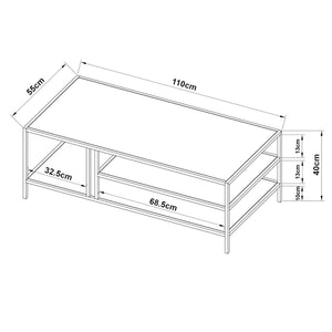 Salontafel Kumlinge metaal [en.casa]
