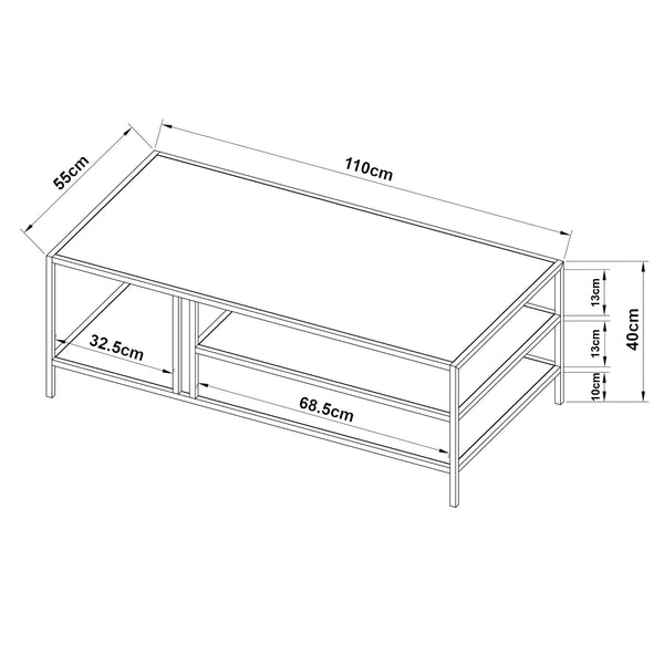 Salontafel Kumlinge metaal [en.casa]