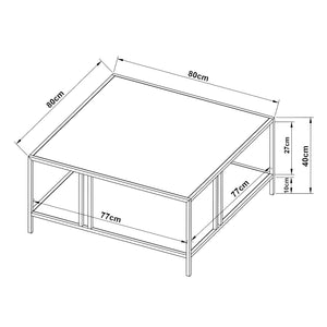 Salontafel Kumlinge metaal [en.casa]