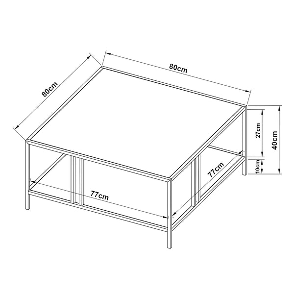 Salontafel Kumlinge metaal [en.casa]