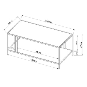 Salontafel Kumlinge metaal [en.casa]