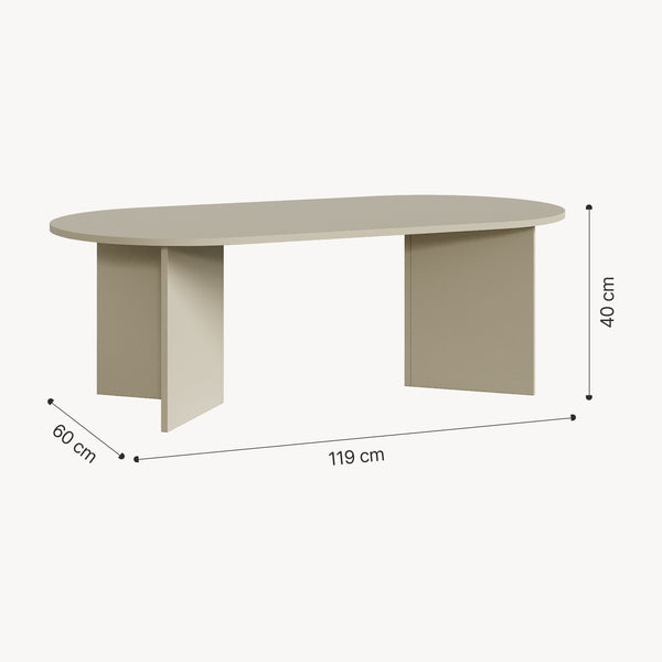 Salontafel Kynd ovaal 119x60x40 cm [en.casa]