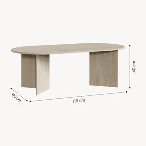 Salontafel Kynd ovaal 119x60x40 cm [en.casa]