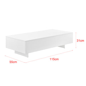 Salontafel Braunschweig 115x55x31 cm hoogglans - 2 varianten