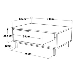 Salontafel Majaajoå 90x60x37,5 cm [en.casa]