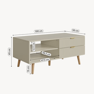 Salontafel Nand met 2 lades [en.casa]