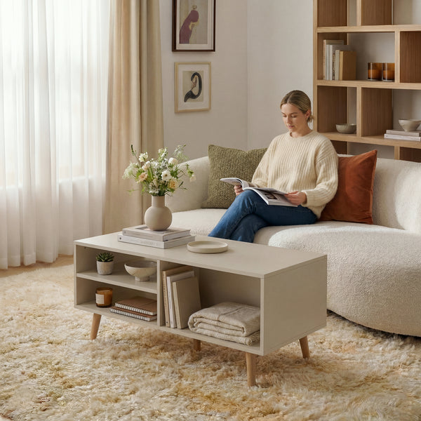 Salontafel Nand met 2 lades [en.casa]