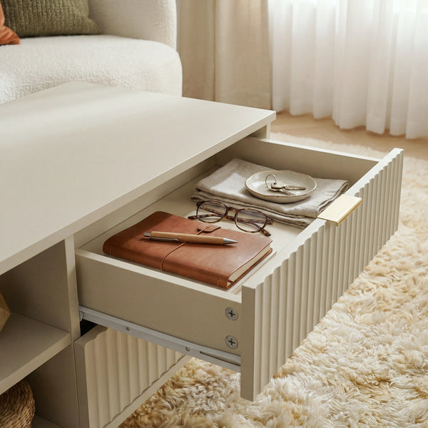 Salontafel Nand met 2 lades [en.casa]